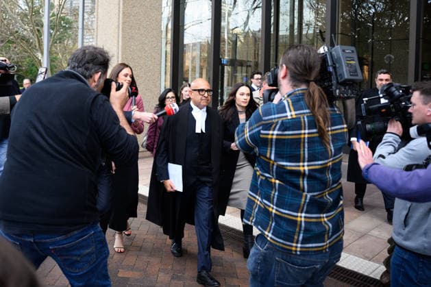 REBEL WILSON COURT, David Sibtain, (centre) the barrister for Rebel Wilson leaves at the Federal Court of Australia, in Sydney, Wednesday, July 22, 2026. ( NO ARCHIVING SYDNEY NEW SOUTH WALES AUSTRALIA  Copyright: xDANxHIMBRECHTSx 20260722145445206160