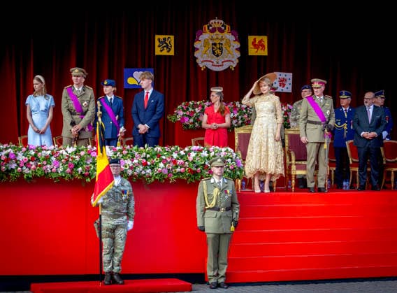 21-07-2026 Defile Princess Eleonore and Crown Princess Elisabeth and Prince Emmanuel and Prince Gabriel and Queen Mathilde and King Philippe - Filip attend a parade marking the Belgian National Day in Brussels. Â  Copyright: xPPEx