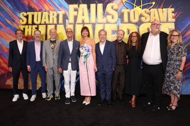 The Premiere of Stuart Fails to Save the Universe Los Angeles CA July 21: Chuck Lorre, Bill Prady, Zak Penn, guest, Lauren Lapkus, John Ross Bowie, Kevin Sussman, Channing Dungey, Brian Posehn at the premiere of Stuart Fails to Save the Universe at The Academy Museum of Motion Pictures in Los Angeles on July 21, 2026. Credit: AdMedia EDITORIAL USE ONLY  Copyright: xx AdMediax admphotosthree007355