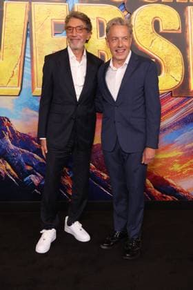 Los Angeles CA July 21: Chuck Lorre and John Ross Bowie at the premiere of Stuart Fails to Save the Universe at The Academy Museum of Motion Pictures in Los Angeles on July 21, 2026. Copyright: xAdMediax xMediaPunchx