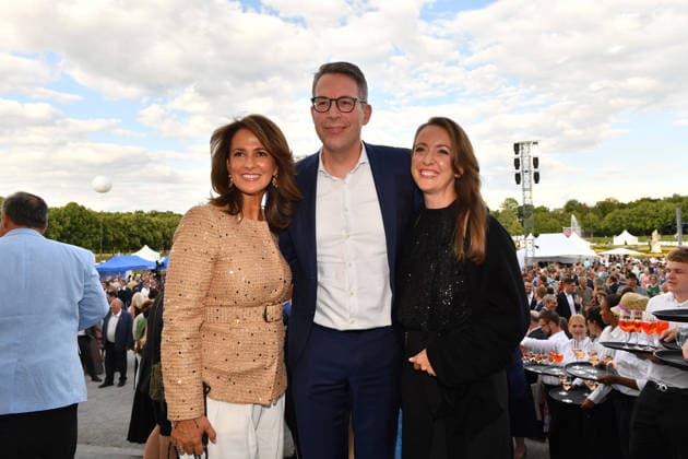 Michaela Kaniber, Markus Blume mit Ehefrau Aurelia Sommerempfang des Bayerischen Landtags 2026 Neuen Schloss Schleißheim München 21. Juli 2026 *** Michaela Kaniber, Markus Blume with his wife Aurelia, 2026 Summer Reception of the Bavarian State Parliament, New Palace of Schleißheim, Munich, July 21, 2026