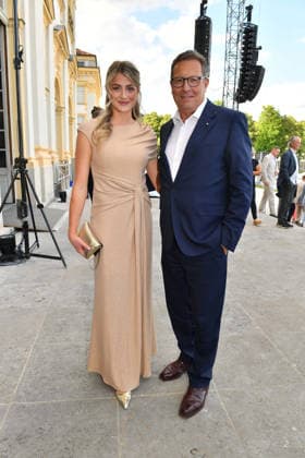 Sara Steinbach und Robert Pölzer Sommerempfang des Bayerischen Landtags 2026 Neuen Schloss Schleißheim München 21. Juli 2026 *** Sara Steinbach and Robert Pölzer, 2026 Summer Reception of the Bavarian State Parliament, New Schleißheim Palace, Munich, July 21, 2026