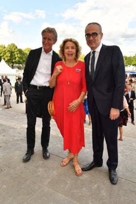 Michaela May mit Ehemann Bernd Schadewald und Fausto Panebianco (Konsul General of Italy) Sommerempfang des Bayerischen Landtags 2026 Neuen Schloss Schleißheim München 21. Juli 2026 *** Michaela May with her husband Bernd Schadewald and Fausto Panebianco, Consul General of Italy, at the Bavarian State Parliament’s 2026 Summer Reception at the New Palace in Schleißheim, Munich, July 21, 2026