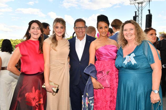 Natalie Schmid, Sara Steinbach, Robert Pölzer, Sommerempfang des Bayerischen Landtags 2026 Neuen Schloss Schleißheim München 21. Juli 2026 *** Natalie Schmid, Sara Steinbach, Robert Pölzer, 2026 Summer Reception of the Bavarian State Parliament, New Schleißheim Palace, Munich, July 21, 2026