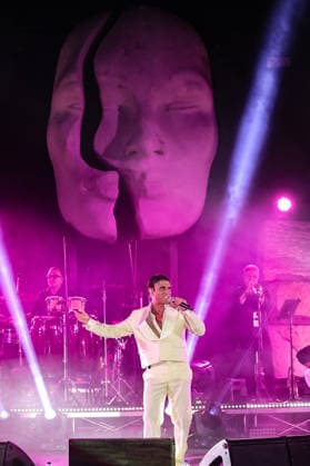 Music Concert - SAL DA VINCI CERVERE The italian singer sal da vinci during the concert in Cervere during SAL DA VINCI CERVERE , Music Concert in CERVERE , Italy, July 21 2026 CERVERE ANIMA FESTIVAL Italy Copyright: xRenataxRoattinox xLiveMediax LPM_2576129