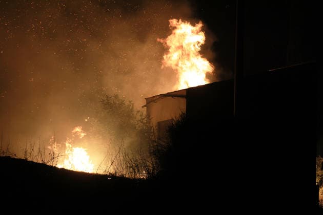 Wildfires continue in Italian island of Sicily PALERMO, ITALY - JULY 22: Wildfires that broke out in several parts of the Italian island of Sicily continue overnight, fueled by strong winds, as firefighters, civil protection teams and forestry crews press on with efforts to contain the blazes near Palermo, Sicily, Italy on July 22, 2026. The wildfires, which started yesterday on the slopes of Mount Longa near the city of Palermo, spread rapidly due to the wind and burned throughout the night. Alberto Lo Bianco Anadolu Palermo Italy. Editorial use only. Please get in touch for any other usage.  Copyright: x2026xAnadoluxAlbertoxLoxBiancox