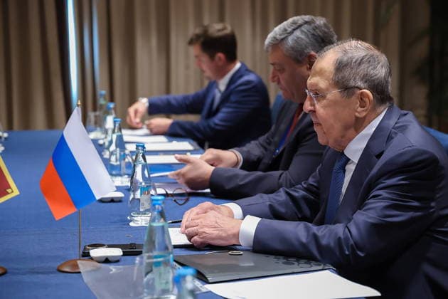 PHILIPPINES, MANILA - JULY 22, 2026: Russia s Minister of Foreign Affairs Sergei Lavrov (front) during a meeting with Sri Lanka s Minister of Foreign Affairs Herath (not pictured) on the sidelines of ASEAN-led events. Video grab. Best quality available Manila Philippines  - ZUMAt113 20260722_zaa_t113_017 Copyright: xRussianxForeignxMinistryx