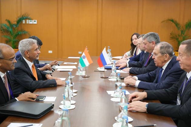 PHILIPPINES, MANILA - JULY 22, 2026: India s Minister of External Affairs Subrahmanyam Jaishankar (2nd L) and Russia s Minister of Foreign Affairs Sergei Lavrov (2nd R) during a meeting on the sidelines of ASEAN-led events. Best quality available. Russian Foreign Ministry TASS  95327194