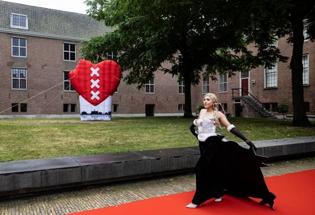 AMSTERDAM - Drag queens and drag kings at the opening of the WorldPride program of the Shakespeare Club of COC Amsterdam and surroundings and H ART Museum. RAMON VAN FLYMEN ANP netherlands out - belgium out  Copyright: xx x564061458x originalFilename: 564061458.jpg