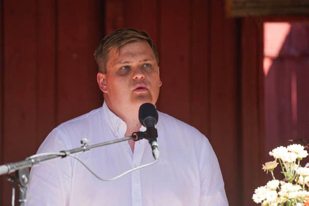 22. juli markering pa Utoya Utoya 20260722. Leder i AUF Gaute Borstad Skjervo under 22. juli markering pa Utoya. I ar er det 15 ar siden terrorangrepet hvor 77 mennesker mistet livet i 2011. Foto: Thomas Fure NTB Utoya Norge o33kCx_bk8k EDITORIAL USE ONLY Ref:_BNC_POLo33kCx_bk8k.jpg *** July 22 commemoration on Utoya Utoya 20260722 AUF leader Gaute Borstad Skjervo during the July 22 commemoration on Utoya This year marks 15 years since the terrorist attack in which 77 people lost their lives in 2011 Photo: Thomas Fure NTB Utoya Norway o33kCx bk8k EDITORIAL USE ONLY Ref BNC POLo33kCx bk8k jpg  Copyright: xThomasxFurex xNTBx