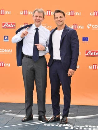July 22, 2026, Giffoni Valle Piana, Salerno, Italy: Francesco Giorgino and Jacopo Gubitosi attend the photocall at the 2026 Giffoni Film Festival. Giffoni Valle Piana Italy - ZUMAs197 20260722_aaa_s197_044 Copyright: xAntoninoxD™Espositox