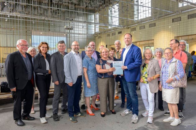 22.07.2026,Pressetermin, Übergabe des Fördermittelbescheids für das Projekt AWO Wir-Garten im Zukunftsgarten der IGA 2027 Übergabe des Förderbescheides Dortmund Kokerei Hansa, Emscherallee 11, NRW Deutschland *** July 22, 2026, Press Event: Presentation of the Grant Award Notice for the AWO Wir Garten Project at the IGA 2027 Future Garden; Presentation of the Grant Award Notice at Dortmund Kokerei Hansa, Emscherallee 11, North Rhine-Westphalia, Germany