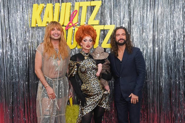Bill Kaulitz, Candy Crash mit Kind, Tom Kaulitz bei der KAULITZ & KAULITZ STAFFEL 3 PREMIERE im Delphi Filmpalast in Berlin am 22.07.2026 *** Bill Kaulitz, Candy Crash with a child, Tom Kaulitz at the KAULITZ KAULITZ SEASON 3 PREMIERE at the Delphi Filmpalast in Berlin on July 22, 2026