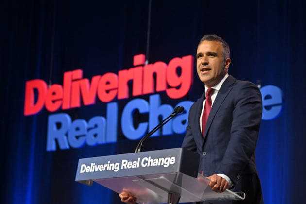 ALP NATIONAL CONFERENCE, South Australia™s Premier Peter Malinauskas speaks during the 50th Australian Labor Party (ALP) national convention at the Adelaide Convention Centre, in Adelaide, Thursday, July 23, 2026. ( ADELAIDE SOUTH AUSTRALIA AUSTRALIA  Copyright: xMICKxTSIKASx 20260723156843517495