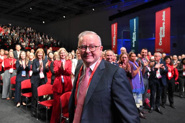 ALP NATIONAL CONFERENCE, Prime Minister Anthony Albanese during the 50th Australian Labor Party (ALP) national convention at the Adelaide Convention Centre, in Adelaide, Thursday, July 23, 2026. ( ADELAIDE SOUTH AUSTRALIA AUSTRALIA  Copyright: xMICKxTSIKASx 20260723115683299353