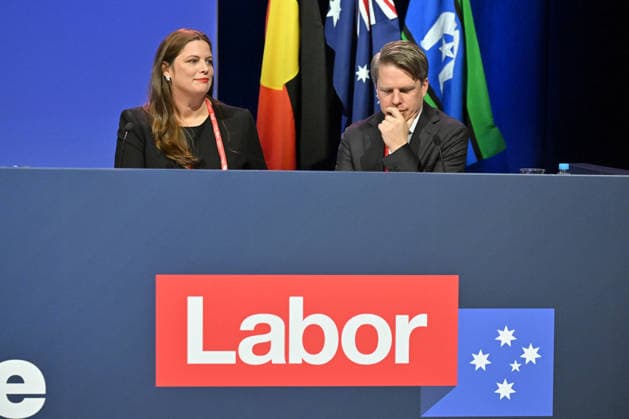 ALP NATIONAL CONFERENCE, Incoming Labor president Kate Ellis and Australian Labor Party National Secretary Paul Erickson during the 50th Australian Labor Party (ALP) national convention at the Adelaide Convention Centre, in Adelaide, Thursday, July 23, 2026. ( ADELAIDE SOUTH AUSTRALIA AUSTRALIA  Copyright: xMICKxTSIKASx 20260723135667657257