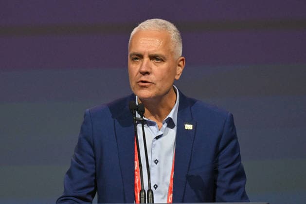 ALP NATIONAL CONFERENCE, Transport Workers Union (TWU) National Secretary Michael Kaine during the 50th Australian Labor Party (ALP) national convention at the Adelaide Convention Centre, in Adelaide, Thursday, July 23, 2026. ( ADELAIDE SOUTH AUSTRALIA AUSTRALIA  Copyright: xMICKxTSIKASx 20260723113280430250