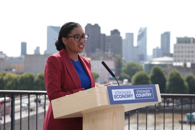 . 23 07 2026. London, United Kingdom. Kemi Badenoch Speech London. Kemi Badenoch delivers speech accusing Andy Burnham of showing a lack of ambition for Britain s future and failing to produce serious plans to tackle the challenges facing the country.  xMartynxWheatleyx xi-Imagesx IIM-26918-0010