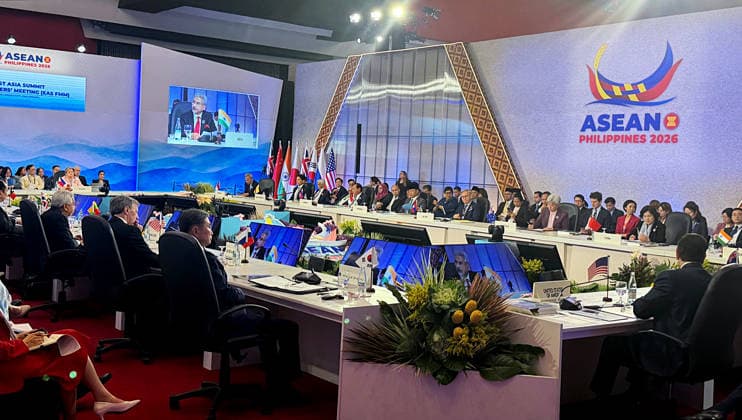 RECORD DATE NOT STATED S. Jaishankar participates in the 21st East Asia Summit (EAS) Manila Philippines , Jul 23 (ANI): External Affairs Minister S. Jaishankar addresses at 21st East Asia Summit (EAS), in Manila on Thursday. (@DrSJaishankar X ANI Photo) Manila Philippines Copyright: xANIx ANI_20260723189