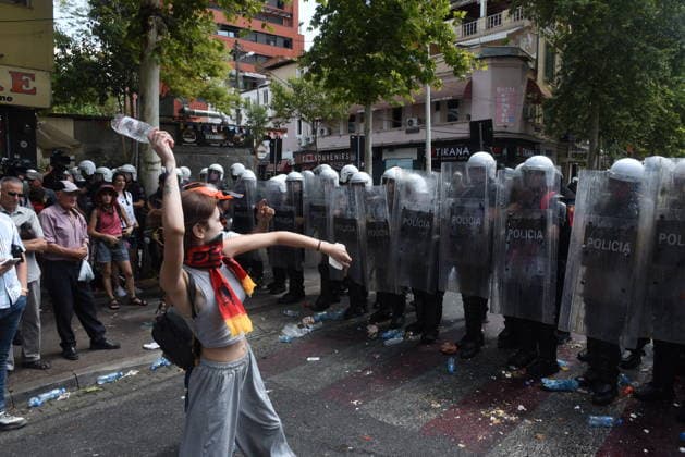 July 23, 2026, Tirana, Albania: The 54th day of protests known as the Flamingo Revolution. .Thousands of people have taken to the streets to demand the resignation of Prime Minister EDIÃ¢â‚¬â ¢ RAMAÃ¢â‚¬â ¢ s government and the cancellation of a luxury project in southern Albania linked to DOÃ¢â‚¬â ¢NALD TRUMPÃ¢â‚¬â ¢ s son-in-law. Tirana Albania - ZUMAs232 20260723_zip_s232_004 Copyright: xErvinxShulkux