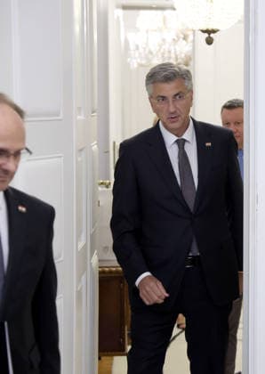 Croatian PM Plenkovic receives Czech Foreign Minister Macinka Croatian Prime Minister Andrej Plenkovic received Czech Deputy Prime Minister and Foreign Minister Petr Macinka at government headquarters in Zagreb, Croatia on July 23, 2026.  JosipxMikacic PIXSELL