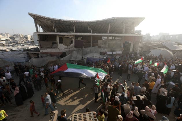 Palestinians march in Gaza City after 1,000 days of war Palestinians take part in a march in Gaza City on July 23, 2026, marking more than 1,000 days since the start of the war and calling for an end to military operations and the lifting of the blockade. Participants also expressed their rejection of forced displacement, according to the event’s organizers. Photo by Belal Osama apaimages Gaza Gaza Strip Palestinian Territory 230726_Gaza_BO_3_00(103) Copyright: xapaimagesxBelalxOsamax xapaimagesx