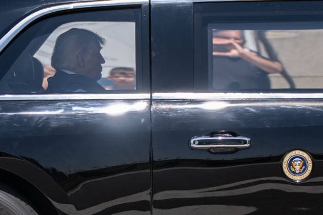 July 23, 2026, Washington, District Of Columbia, United States: U.S. President DONALD TRUMP travels by motorcade to the Environmental Protection Agency (EPA) headquarters in Washington, D.C. Washington United States - ZUMAk206 20260723_znp_k206_011 Copyright: xMattxKaminskyx