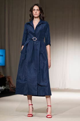 UNIENDO MODA - MOMAD Fashion Week de Madrid ,Spain - 23 Jul 2026 A model walks the runway wearing a design by UNIENDO MODA during the Momad Fashion Week de Madrid in IFEMA. Madrid Spain Copyright: xAtilanoxGarciax xSOPAxImagesx photo03002