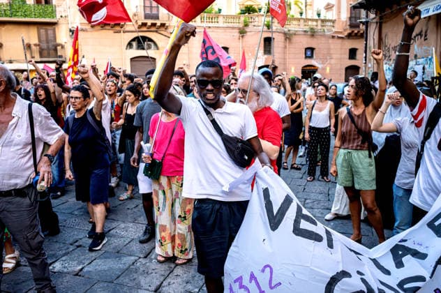 Protest for Abderrahim Fakir to Palermo PALERMO, ITALY - JULY 23: A demonstration calling for truth and justice for Fakir Abderrahim, a 42-year-old man of Moroccan origin who died on Sunday 19 July whilst being restrained by two police officers in Bologna on July 23, 2026 in Palermo, Italy. Palermo Sicily Italy Copyright: xStefanoxMontesix