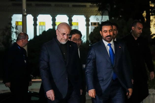 Ghalibaf Meets Iraqi Premier Tehran Speaker of the Parliament of Iran, Mohammad Bagher Ghalibaf (L), greets Iraqi Prime Minister Ali al-Zaidi before a meeting in Tehran, Iran, on July 23, 2026. Iraqi Prime Minister Ali al-Zaidi is visiting Iran following a trip to the US where he met with the US President. Washington and Tehran are Iraq s main allies, but their enmity has long turned the country into a proxy battleground and left successive governments struggling to maintain a delicate balance between the foes, who have traded intensifying attacks in recent days. Tehran Tehran Iran Copyright: xHamedxMalekpourx