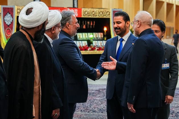 Ghalibaf Meets Iraqi Premier Tehran Speaker of the Parliament of Iran, Mohammad Bagher Ghalibaf (R), greets Iraqi Prime Minister Ali al-Zaidi before a meeting in Tehran, Iran, on July 23, 2026. Iraqi Prime Minister Ali al-Zaidi is visiting Iran following a trip to the US where he met with the US President. Washington and Tehran are Iraq s main allies, but their enmity has long turned the country into a proxy battleground and left successive governments struggling to maintain a delicate balance between the foes, who have traded intensifying attacks in recent days. Tehran Tehran Iran Copyright: xHamedxMalekpourx