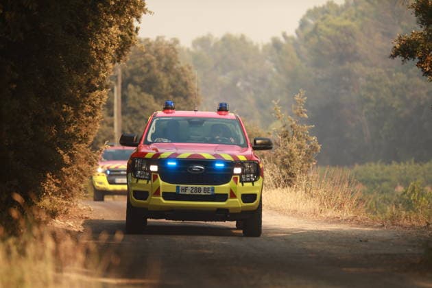 Wildfire breaks out in Cotignac, southern France COTIGNAC, FRANCE - JULY 23: Firefighters continue efforts to contain a wildfire that broke out near the town of Cotignac in southern France, on July 23, 2026. Mohamad Salaheldin Abdelghani Alsayed Anadolu Cotignac France. Editorial use only. Please get in touch for any other usage.  Copyright: x2026xAnadoluxMohamadxSalaheldinxAbdelghanixAlsayedx