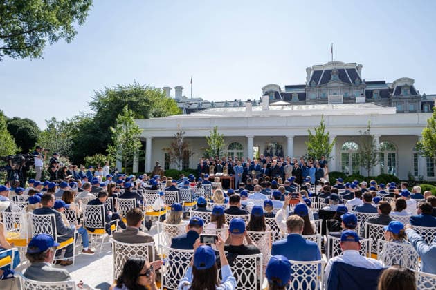 July 23, 2026, Washington, District Of Columbia, Unites States: U.S. President DONALD TRUMP delivers remarks during a ceremony honoring the 2025 World Series champion Los Angeles Dodgers at the White House. Washington Unites States  - ZUMAk206 20260723_znp_k206_016 Copyright: xMattxKaminskyx