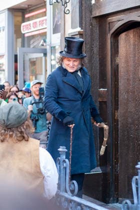 SAN DIEGO, CA - JULY 23: Johnny Depp interacts with fans at a surprise appearance as Ebenezer Scrooge promoting his new film, Ebenezer: A Christmas Carol, outside 2026 San Diego Comic Con on July 23, 2026. Copyright: xTonyxFortex