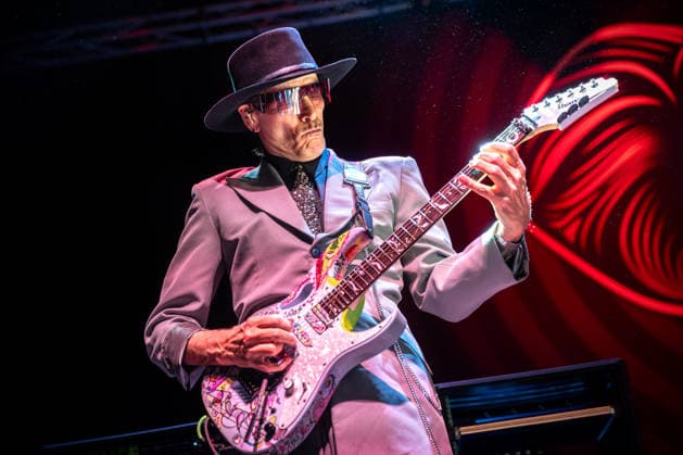 BEAT live in Oslo, Norway Oslo, Norway. 23rd, July 2026. The American rock supergroup BEAT performs a live concert at Sentrum Scene in Oslo. Here guitarist Steve Vai is seen live on stage. Norway, Oslo, Sentrum Scene  Copyright: xGonzalesxPhoto TerjexDokkenx