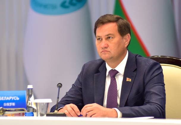 KYRGYZSTAN, ISSYK-KUL REGION - JULY 24, 2026: Maxim Ryzhenkov, Foreign Minister of Belarus, attends a meeting of the SCO (Shanghai Cooperation Organisation) Council of Foreign Ministers in Cholpon-Ata, a resort town on the northern shore of Lake Issyk-Kul. Vladislav Nogai TASS  95387015