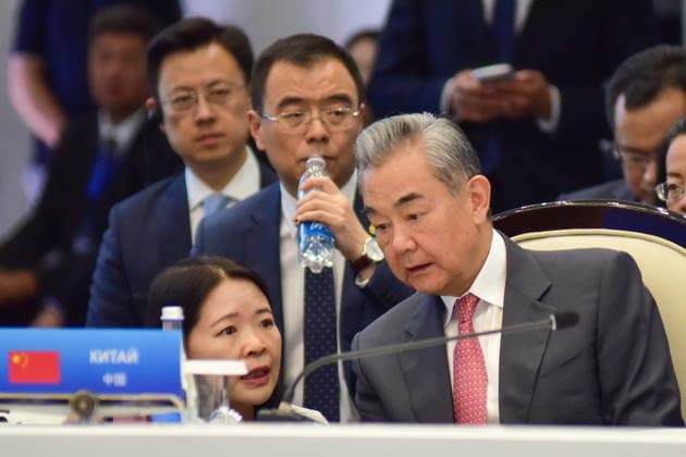 KYRGYZSTAN, ISSYK-KUL REGION - JULY 24, 2026: Wang Yi, Foreign Minister of Iran, attends a meeting of the SCO (Shanghai Cooperation Organisation) Council of Foreign Ministers in Cholpon-Ata, a resort town on the northern shore of Lake Issyk-Kul. Vladislav Nogai TASS  95387471