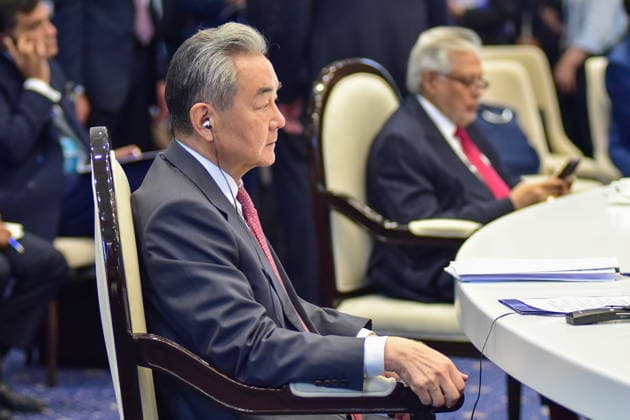KYRGYZSTAN, ISSYK-KUL REGION - JULY 24, 2026: Wang Yi, Foreign Minister of Iran, attends a meeting of the SCO (Shanghai Cooperation Organisation) Council of Foreign Ministers in Cholpon-Ata, a resort town on the northern shore of Lake Issyk-Kul. Vladislav Nogai TASS  95387476