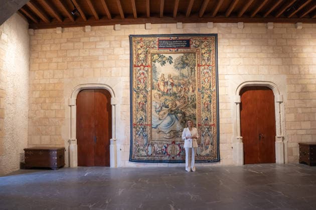 Felipe VI Holds an Audience with Marga Prohens in Palma de Mallorca The president of the Balearic Islands, Marga Prohens, during an audience with King Felipe VI at the Almudaina Royal Palace on July 24, 2026, in Palma de Mallorca, Balearic Islands, Spain. The audience is part of a series of meetings with representatives of Balearic institutions at the start of the Royal Family’s summer stay in Palma. JULY 24, 2026 Javier Ferná Spain  Copyright: xJavierxFernandezx 7683790