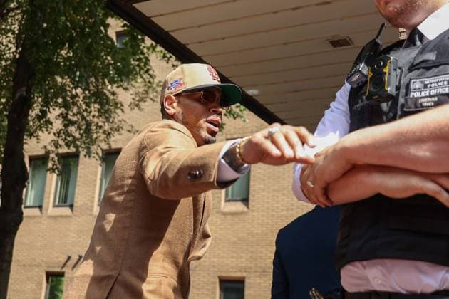 U.S. singer Chris Brown arrives at Southwark Crown Court in London LONDON, UNITED KINGDOM - JULY 24: U.S. singer Chris Brown arrives at Southwark Crown Court in London, United Kingdom, on July 24, 2026, to attend a hearing in connection with a case against him. Zeynep Demir Anadolu London United Kingdom. Editorial use only. Please get in touch for any other usage.  Copyright: x2026xAnadoluxZeynepxDemirx