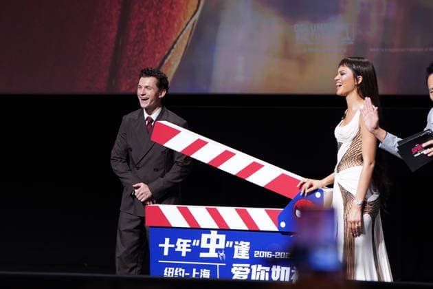 SHANGHAI, CHINA - JULY 24: Stars Tom Holland and Zendaya attend the premiere of Spider-Man: Brand New Day on July 24, 2026 in Shanghai, China.  Copyright: xVCGx 111656194658