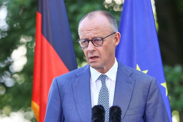 Berlin, Deutschland, 24.07.2026: Bundeskanzleramt: Vorstellung Kabinettsumbildung: Bundeskanzler Friedrich Merz (CDU) *** Berlin, Germany, July 24, 2026, Federal Chancellery: Announcement of Cabinet Reshuffle by Federal Chancellor Friedrich Merz (CDU) Copyright: xdtsxNachrichtenagenturx dts_128393