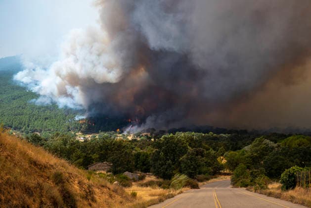 The Ávila City Council has launched an operation to assist the evacuated residents of El Tiemblo. A thick column of smoke near El Castanar in El Tiemblo, on July 24, 2026, in El Tiemblo, Ávila, Castile and León, Spain. The Ávila City Council has launched an operation to assist residents of El Tiemblo—who were evacuated due to the Burgohondo fire—in the city. The operation, which began late Thursday evening, has been organized to assist with the transportation and evacuation of these residents, municipal sources told Europa Press. The mayor of Ávila, Jesús Manuel Sánchez Cabrera, is leading the operation, which includes personnel from the Prevention, Firefighting, and Rescue Service (SPEIS), the Local Police, and Ávila’s Civil Protection Ag  Copyright: xGabrixSolerax 7685185