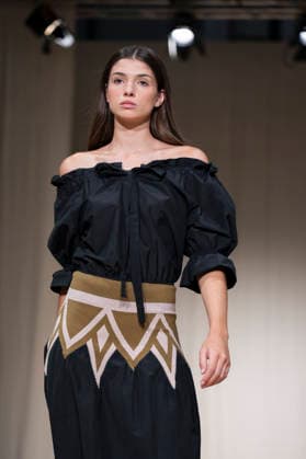 July 24, 2026, Madrid, Spain: A model walks the runway wearing a design by MALAGA MODA during Momad Fashion Week de Madrid in IFEMA. Madrid Spain  - ZUMAs197 20260724_aaa_s197_025 Copyright: xAtilanoxGarciax