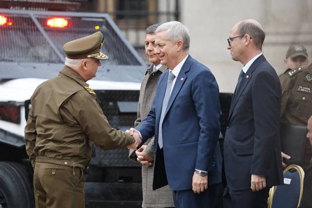Santiago, July 24, 2026 President of the Republic José Antonio Kast participates in the signing ceremony for the reinforcement of the Carabineros at the Plaza de la Constitución Diego Martin Aton Chile, Aton 1174957 jpeg  Copyright: DIEGOxMARTIN ATONxCHILE