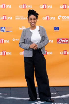 July 24, 2026, Giffoni Valle Piana, Salerno, Italy: Italian actress Alicia Ann Edogamhe attends the photocall at 56th Giffoni Film Festival 2026 in Giffoni Valle Piana, Salerno, Italy on July 24, 2026. Giffoni Valle Piana Italy - ZUMAl175 20260724_zip_l175_046 Copyright: xFrancescoxLucianox