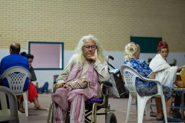 July 24, 2026, Madrid, Madrid, Spain: Nearly 1,000 people evacuated due to a wave of wildfires in the southwest of the Madrid region spend the night sheltered at the Villamanta municipal sports center, hastily converted into an emergency reception facility. Madrid Spain - ZUMAd308 20260724_zsp_d308_011 Copyright: xJuanxCarlosxLucasx