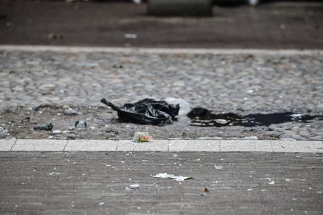 Santiago, July 24, 2026: Riots at the Instituto Nacional end with two students arrested for throwing incendiary bombs at police; forensic investigations at the scene and evidence. Diego Martin Aton Chile, Aton 1175030 jpeg  Copyright: DIEGOxMARTIN ATONxCHILE