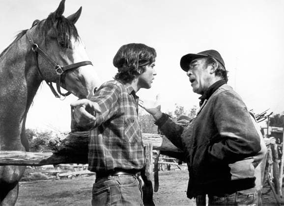 Tony Bill, Anthony Quinn, on-set of the Film, Flap , Warner Bros., 1970  Copyright: xABxArchivesx jtv014086