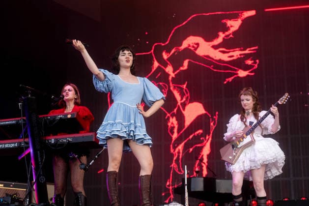 The Last Dinner Party in concert at Latitude Festival at Henham Park in Southwold, UK on 24 July 2026 Aurora Nishevci, Abigail Morris, Emily Roberts performing with The Last Dinner Party in concert at Latitude Festival at Henham Park in Southwold, UK on 24 July 2026, Credit:Stephen Keable Avalon UK, Suffolk, Southwold, Henham Park  Copyright: xStephenxKeablex xAvalonx 1118348168